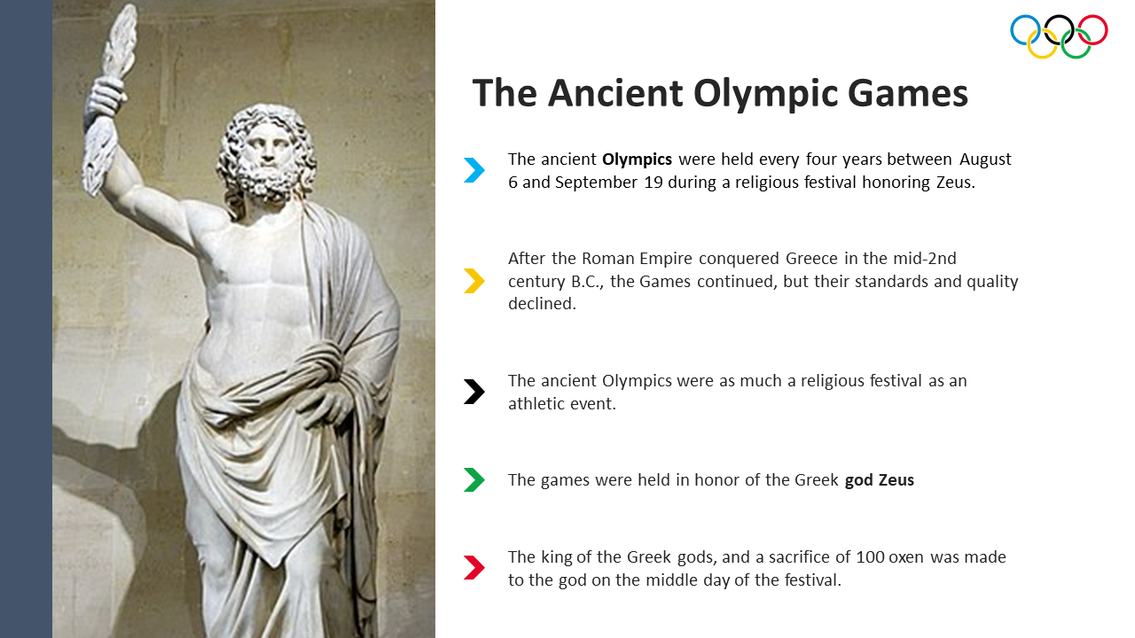 The God Zeus Olympic PowerPoint Slide